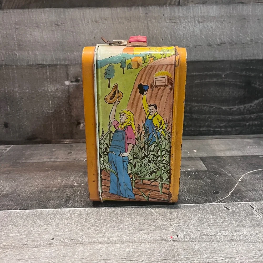 Vintage 1970 Hee Haw Metal Lunch Box Thermos Buck Owens Roy Clark CBS TV Show